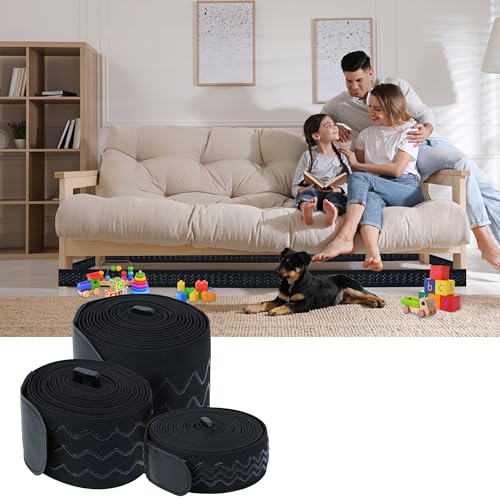 Under Couch Blocker for Toys, 157-Inch Elastic Sofa Barrier for Furniture
