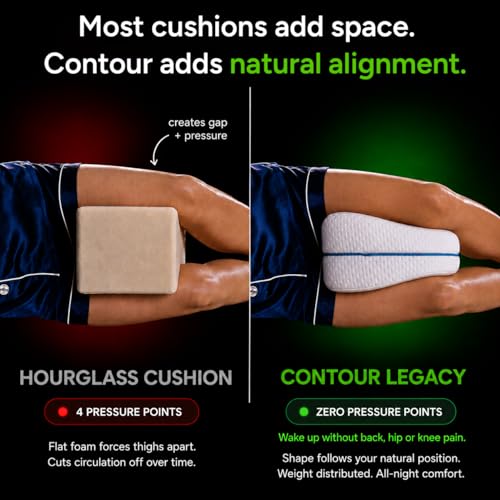 Contour Legacy Leg & Knee Foam Support Pillow for Side Sleepers