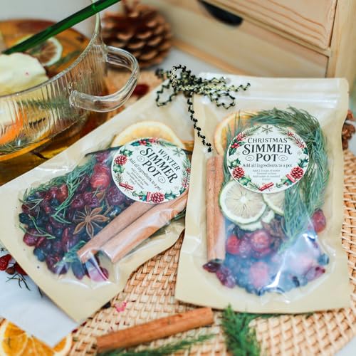 Natural Stovetop Potpourri Kit - 2 Pack Christmas & Winter Home Fragrance