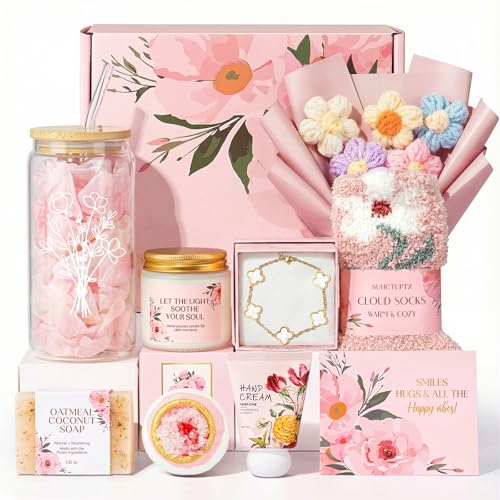 Pink Self Care Gift Set for Women - Birthday, Christmas, Valentine's Day, Mothers Day