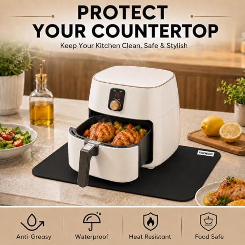 2-Pack Heat Resistant Countertop Mat for Air Fryers and Kitchen Appliances