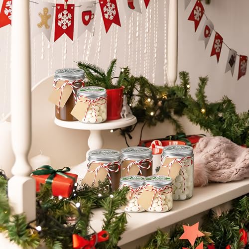 30 Pack Hot Chocolate Jars with Lids Labels & String Christmas Party Supplies
