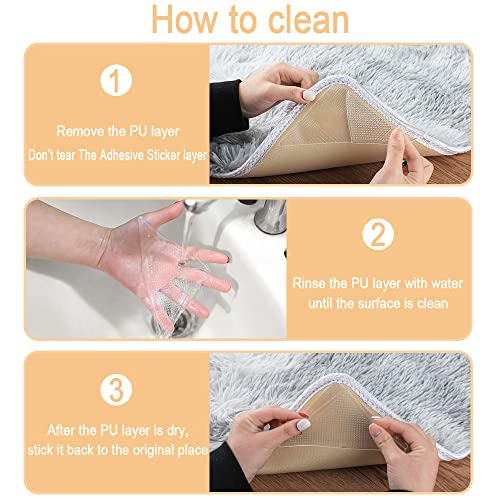 Anti-Slip Rug Tape Pads, Triangular Washable Carpet Grippers - 8 Pack