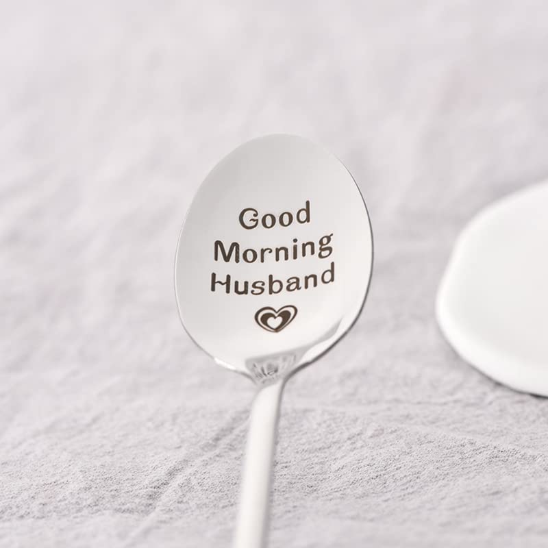Personalized Husband Gifts I Love You Spoon - Romantic Kitchen Utensil for Men, Anniversary, Valentine's Day, Birthday Present