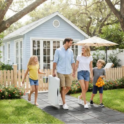 4ft Heavy Duty Folding Table, Portable Indoor & Outdoor Utility Table