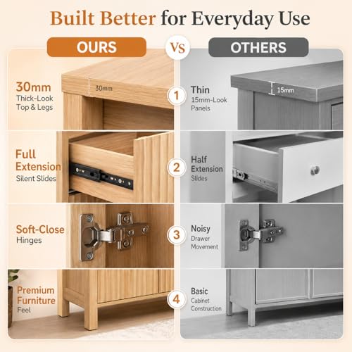 Slim Bathroom Storage Cabinet with 3 Drawers and Adjustable Shelf