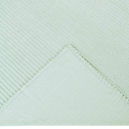 Queen Size Sage Chenille Bedspread - Lightweight Cotton Tufted Bedding Coverlet