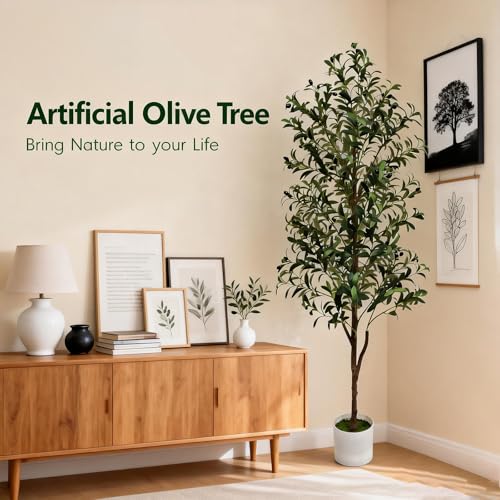 6FT Artificial Olive Tree with Pot - Realistic Faux Plant for Home Decor