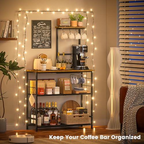 4-Tier Industrial Kitchen Baker’s Rack with Adjustable Storage Shelves