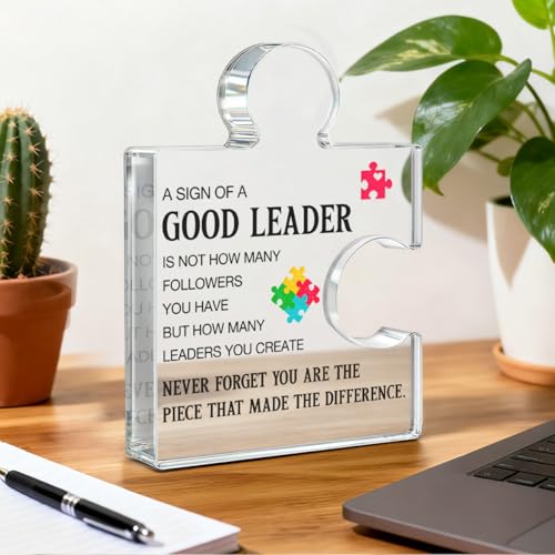 Unique Gift-09 Leadership Acrylic Plaque Sign for Boss, Retirement, Christmas, Birthday - Office Decor