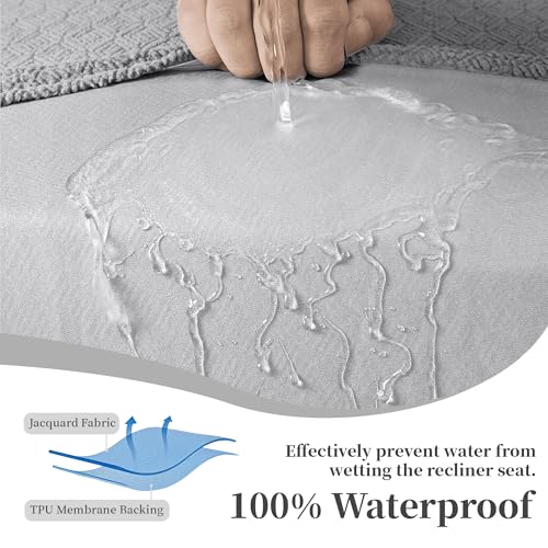 Waterproof L-Shaped Sectional Recliner Couch Covers - 5-Seater