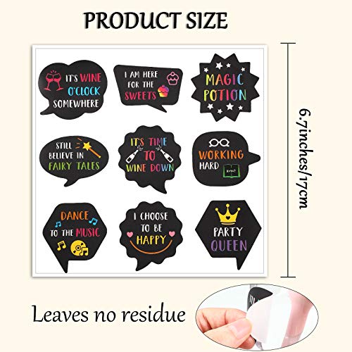 Zonon 36 Pcs Wine Glass Markers Stickers for Wine Tasting Party