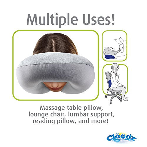 Dual Comfort Microbead Travel Neck Pillow - Soft Plush & Cool Spandex