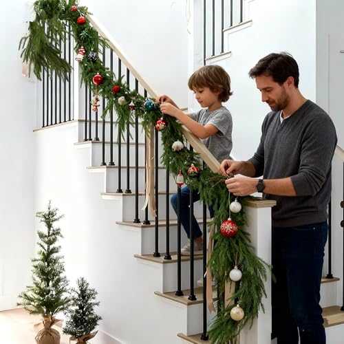 Supoice 5FT Artificial Norfolk Pine Garland 2 Pack Christmas Holiday Decor