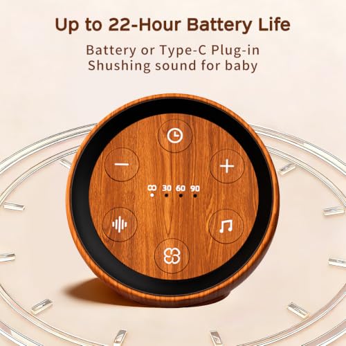 Portable Rechargeable White Noise Sound Machine - 32 Sounds & Timer