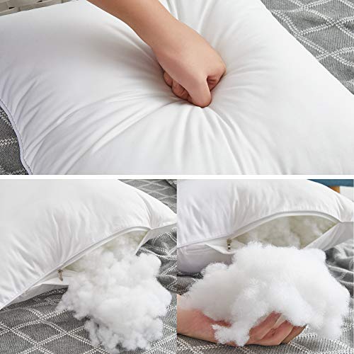 18x18 Throw Pillow Inserts Set of 2 - 100% Cotton Cover Square Cushion Forms