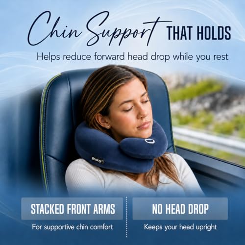 Travel Neck Pillow for Pain Relief - Adjustable and Washable