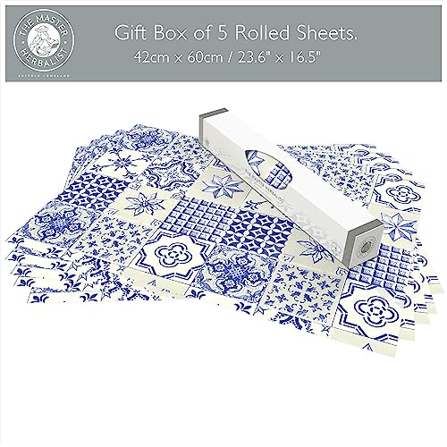Neroli & Ylang Ylang Scented Drawer Liners - Portuguese Tile Pattern, 5 Pack