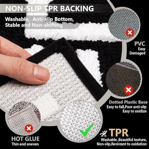 Get Naked Bath Mat Black Cute Bathroom Rug 16 x 24 Non Slip Absorbent