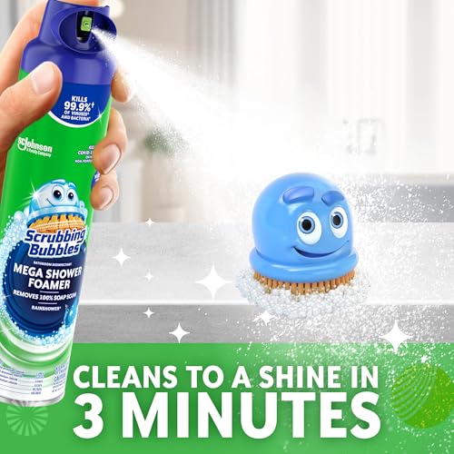 Scrubbing Bubbles Mega Bathroom & Shower Foamer Aerosol, Rainshower, 20oz 2-Pack