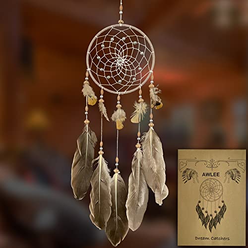 Handmade Moon Dream Catcher Feather Wall Hanging Decoration