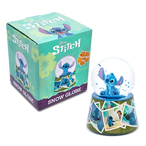 Mini Alien Character Light-Up Snow Globe with Glitter, 3-Inch Desktop Decor