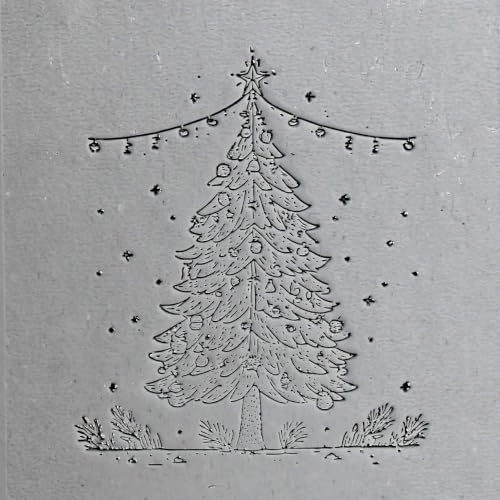 HAVITA 2 Inch Christmas Tree Clay Texture Roller for Polymer Clay Crafting