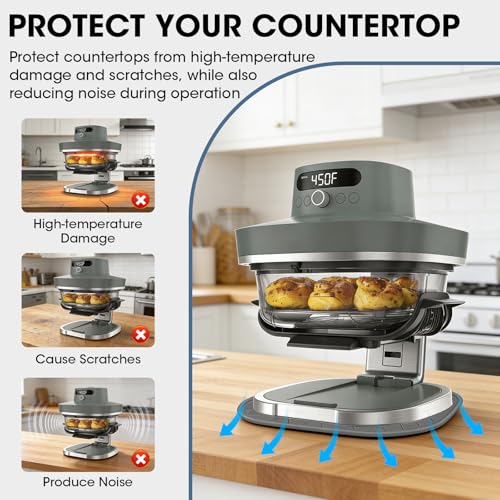 Heat Resistant Silicone Countertop Protector Mat for Glass Air Fryer