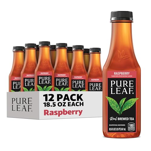 Real Brewed Raspberry Iced Black Tea - 18.5 fl oz Bottles (Pack of 12)