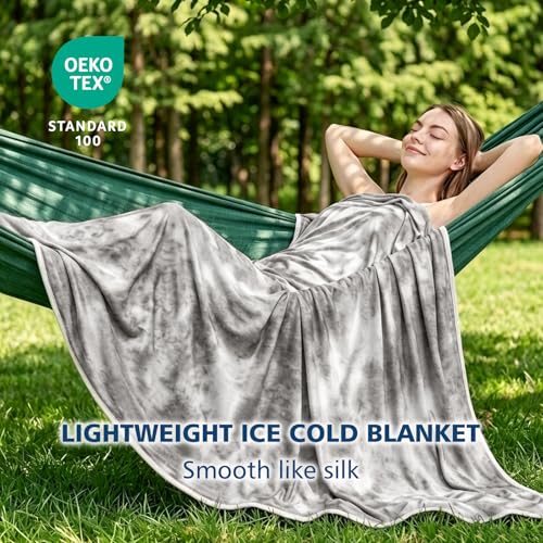 Cooling Blanket Twin Size 60x80 for Hot Sleepers - Lightweight Summer Relief