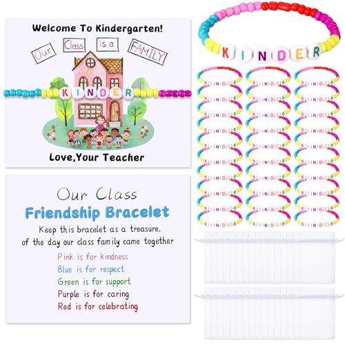 XunYee 32 Sets Back to School Student Gifts with Greeting Cards and Bracelets