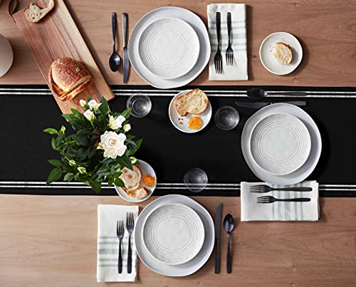 Smile Sunflower 18x72 Black Table Runner – Dresser Scarves, Washable Non-Slip