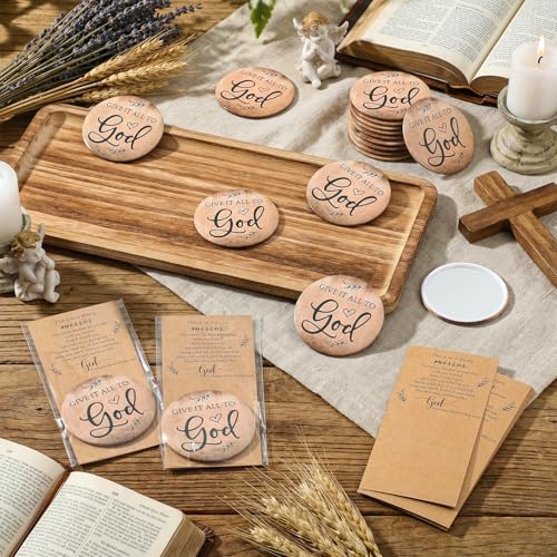 50 Sets Christian Gifts for Women Pocket Mirrors - includes 50 cards & 50 gift bags