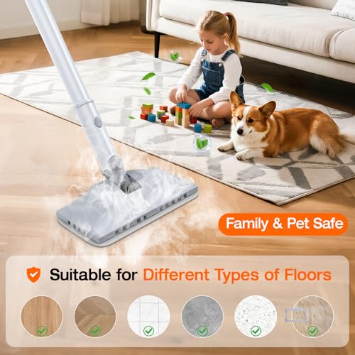 10-in-1 Steam Mop and Handheld Steam Cleaner with 10 Accessories