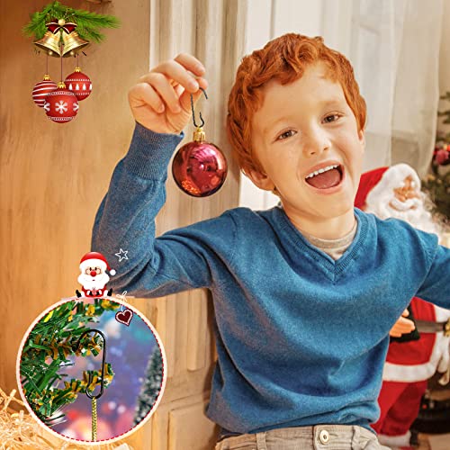 120 Pcs Black Metal Ornament Hooks with Storage Box for Christmas Tree
