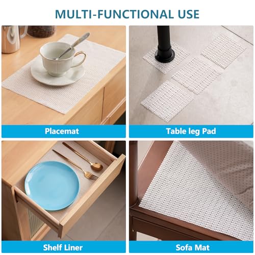 9x12 ft Non-Slip Rug Pad for Hardwood, Tile, and Carpet Floors