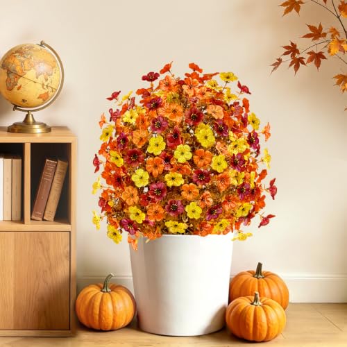 2PCS UV Resistant Fall Topiary Ball Flowers - 25" Outdoor Decor