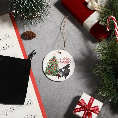Thyle 3-Pack Christmas Piano Ornaments - Music Gift for Tree Decor