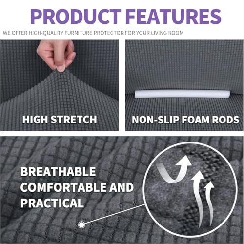 Super Stretch Sofa Slipcover (72"-92") - Non-Slip Pet-Friendly Couch Cover