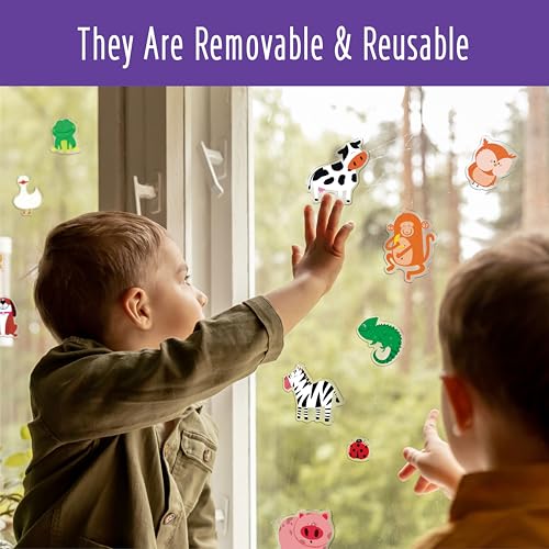 31 Animal Gel Clings - Removable & Reusable Window Stickers
