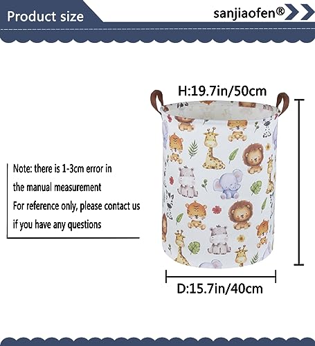 Kids Laundry Hamper and Cute Animal Toy Storage Basket