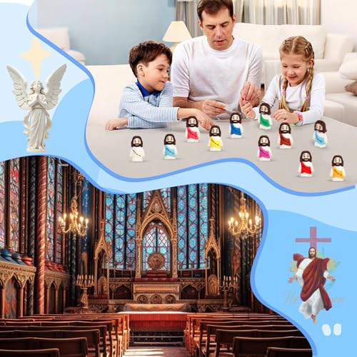 30pcs Tiny Jesus Figurines - Mini Religious Figures for Easter & Gifts