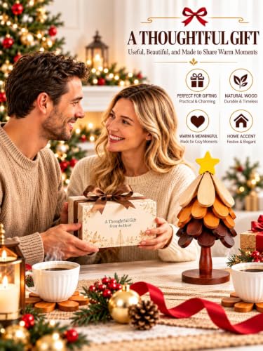 KOWINDA Christmas Tree Coasters Set of 5 with Stand – Foldable Heat-Resistant Trivets (Colorful-star) for Pots & Pans