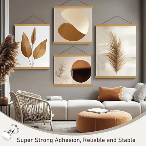 20-Inch Magnetic Wooden Poster Hanger Frame for Canvas Art Prints