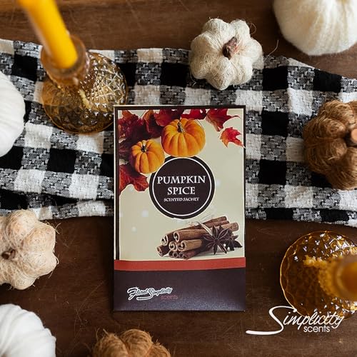 Pumpkin Spice Scented Sachets - Long-Lasting Home Fragrance Bags (3 Pack)