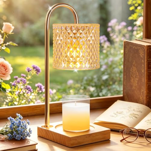 Amber Candle Warmer Lamp with Timer & Dimmer | Electric Wax Warmer