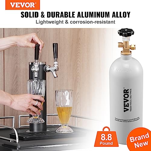 5 lbs Aluminum CO2 Tank with CGA320 Valve & Adjustable Pressure