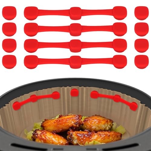 Magnetic Air Fryer Parchment Paper Clips - Heat-Resistant Silicone Buckles