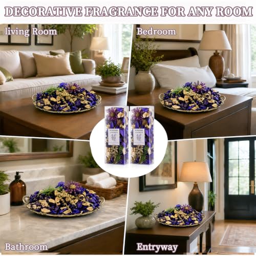 Lavender Scented Potpourri Bowl Filler with Essential Oil, 2-Pack