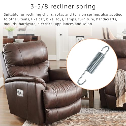 Recliner Chair Mechanism Tension Springs - 3-5/8 Inch Long Neck (2-Pack)